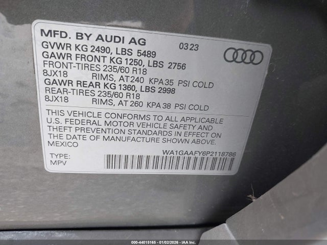2023 AUDI Q5 WA1GAAFY6P2118786 Photo 8
