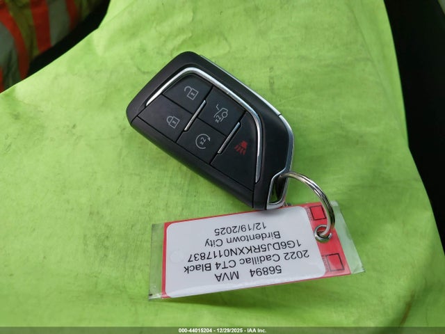 2022 Cadillac Ct4 Luxury მანქანა იყიდება აუქციონზე, vin: 1G6DJ5RKXN0117837, აუქციონის ნომერი: 44015204