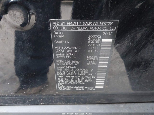 Nissan ROGUE SV 2018 KNMAT2MT2JP507289 Image 9