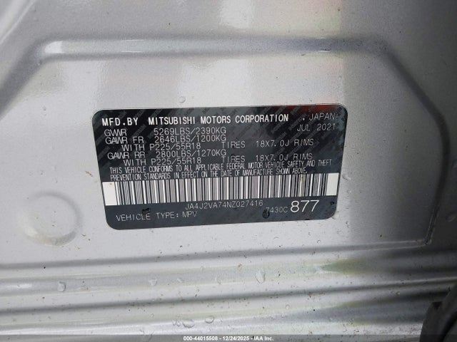 2022 MITSUBISHI OUTLANDER PHEV JA4J2VA74NZ027416 Photo 8