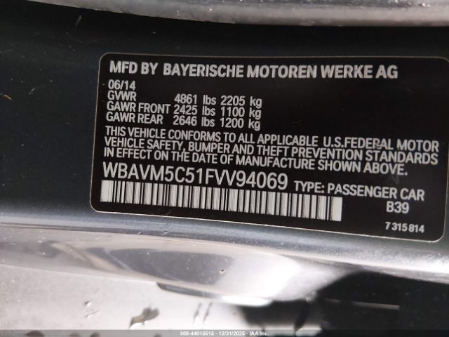 2015 BMW X1 WBAVM5C51FVV94069 Photo 8