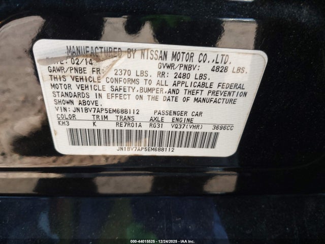JN1BV7AP5EM688112 Infiniti Q50