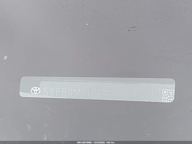 5YFB4MDE3SP349432 Toyota COROLLA LE