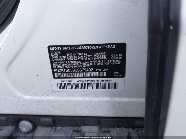 5UXKT0C53G0S79492 BMW X5 Edrive Xdrive40e