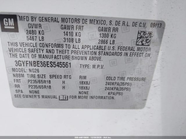 2014 CADILLAC SRX 3GYFNBE36ES545561 Photo 8