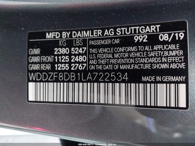 Mercedes-Benz E 350 2020 WDDZF8DB1LA722534 Image 9
