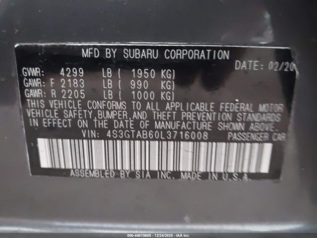 2020 SUBARU IMPREZA 4S3GTAB60L3716008 Photo 8
