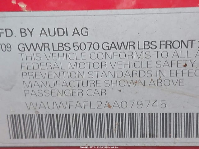 2010 AUDI A4 WAUWFAFL2AA079745 Photo 8