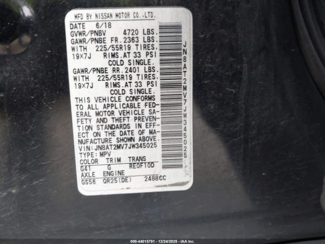 2018 NISSAN ROGUE JN8AT2MV7JW345025 Photo 8