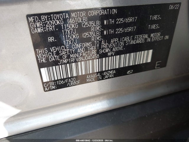 Toyota Rav4 Xle 2022 JTMP1RFV8NJ040458 Image 9