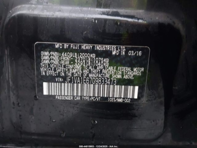 2016 SUBARU WRX JF1VA1E67G9833473 Photo 8