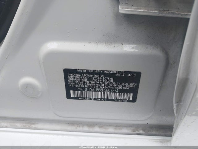 Subaru WRX 2017 JF1VA1B68H9803274 Image 9
