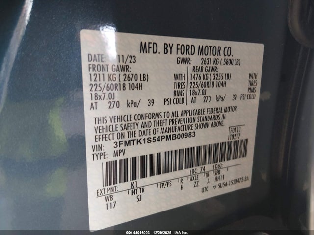 Ford Mustang Mach-e Select 2023 3FMTK1S54PMB00983 Image 9