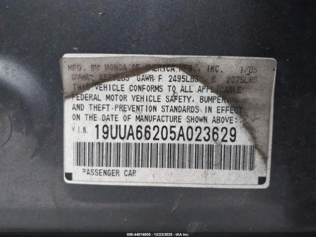 2005 ACURA TL 19UUA66205A023629 Photo 8