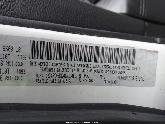 Dodge DURANGO LIMITED 2016 1C4RDHDG4GC346319 Image 9