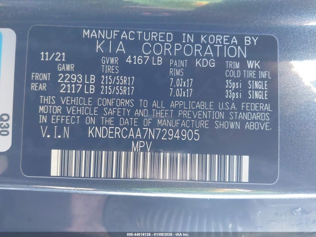 KIA SELTOS EX 2022 KNDERCAA7N7294905 Image 9