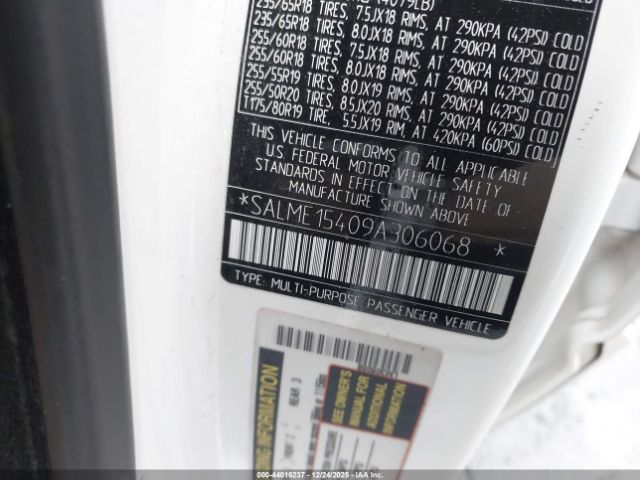 2009 LAND ROVER RANGE ROVER SALME15409A306068 Photo 8