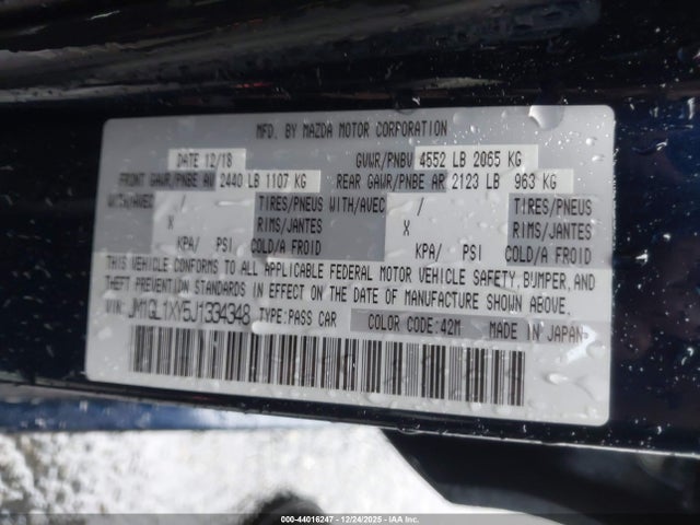 JM1GL1XY5J1334348 Mazda Mazda6 Signature