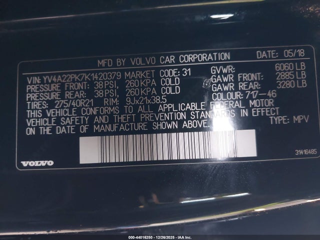 2019 VOLVO XC90 YV4A22PK7K1420379 Photo 8