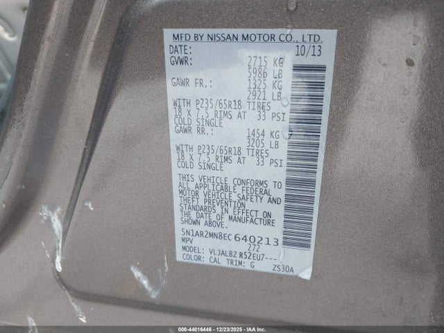 Nissan Pathfinder S 2014 5N1AR2MN8EC640213 Image 19