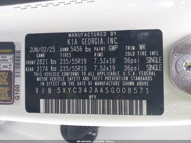 2025 KIA EV6 5XYC34JA4SG008571 Photo 8