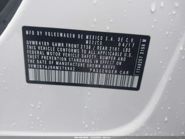 2017 VOLKSWAGEN JETTA 3VW2B7AJ6HM376842 Photo 8
