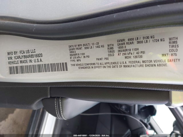 1C4RJYB64R8516820 Jeep Grand Cherokee 4xe