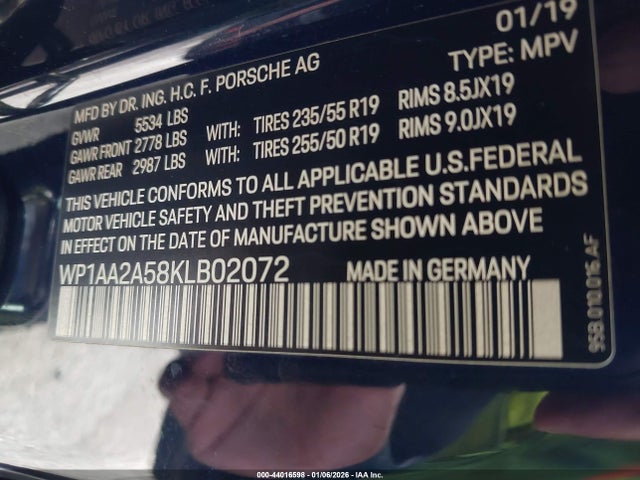 2019 PORSCHE MACAN WP1AA2A58KLB02072 Photo 8