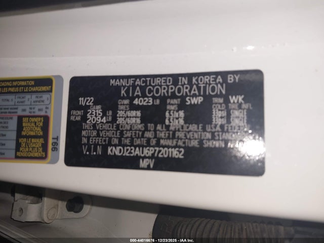 KNDJ23AU6P7201162 KIA SOUL LX