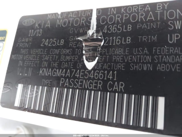 2014 KIA OPTIMA KNAGM4A74E5466141 Photo 8