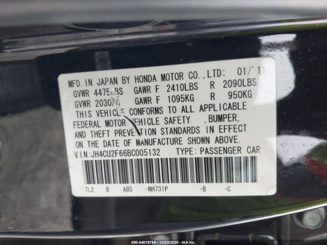 2011 ACURA TSX JH4CU2F66BC005132 Photo 8