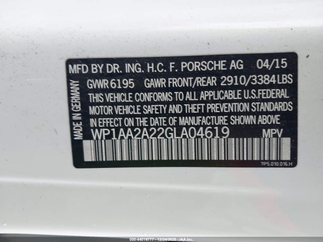 2016 PORSCHE CAYENNE WP1AA2A22GLA04619 Photo 8