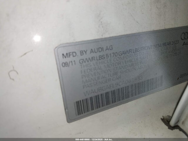2012 AUDI S4 WAUBGAFL9CA061533 Photo 8