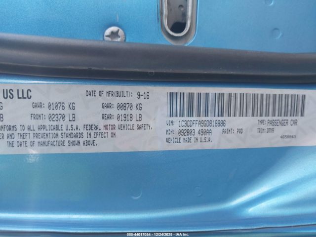 2016 DODGE DART 1C3CDFFA9GD818886 Photo 8