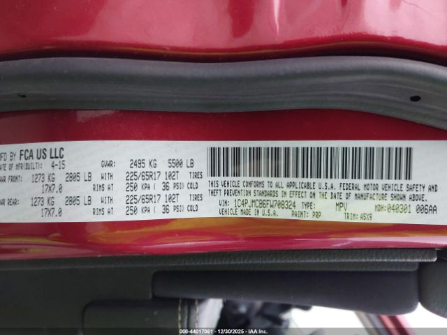 2015 JEEP CHEROKEE 1C4PJMCB6FW708324 Photo 8