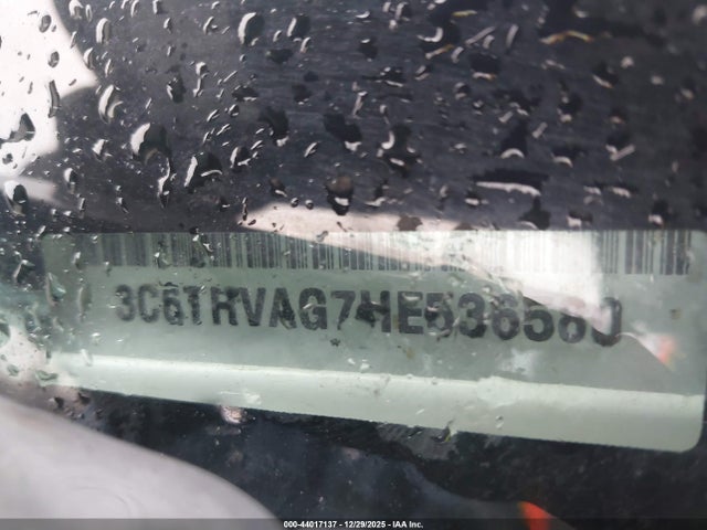 44017137 :رقم المزاد ، 3C6TRVAG7HE536580 vin ، 2017 Ram Promaster 1500 Low Roof 136 Wb مزاد بيع