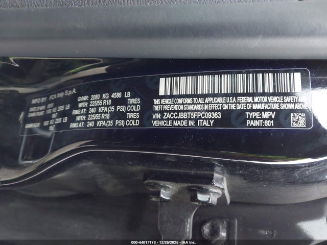 Jeep Renegade Latitude 2015 ZACCJBBT5FPC09363 Image 9