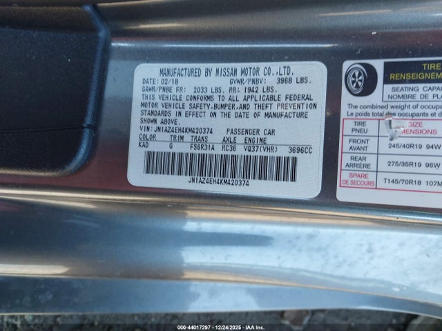 2019 NISSAN 370Z JN1AZ4EH4KM420374 Photo 8