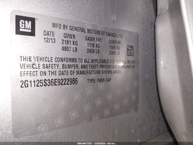 2014 CHEVROLET IMPALA 2G1125S36E9222986 Photo 8