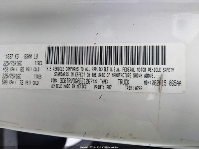 2014 RAM PROMASTER 2500 3C6TRVDG0EE126744 Photo 8