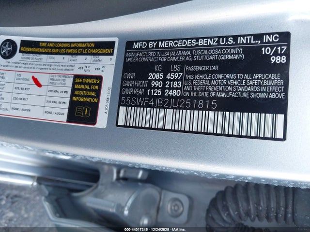 2018 MERCEDES-BENZ C 300 55SWF4JB2JU251815 Photo 8