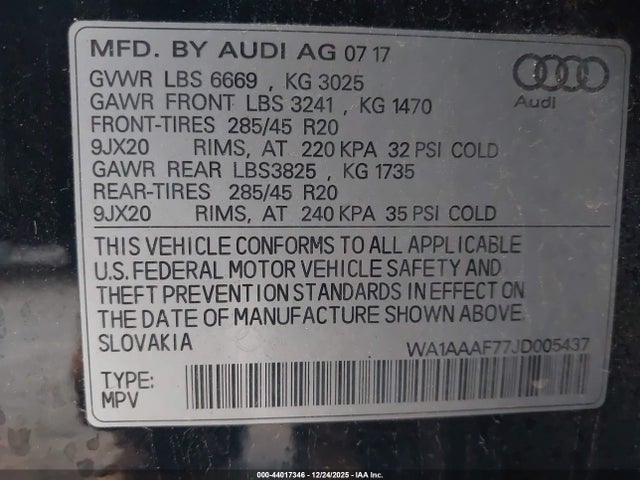2018 AUDI Q7 WA1AAAF77JD005437 Photo 8