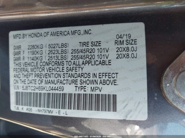 2019 ACURA RDX 5J8TC2H69KL044459 Photo 8