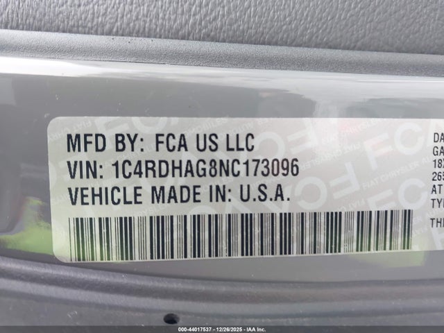 2022 DODGE DURANGO 1C4RDHAG8NC173096 Photo 8
