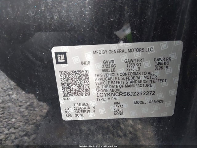 2018 CADILLAC XT5 1GYKNCRS6JZ233372 Photo 8