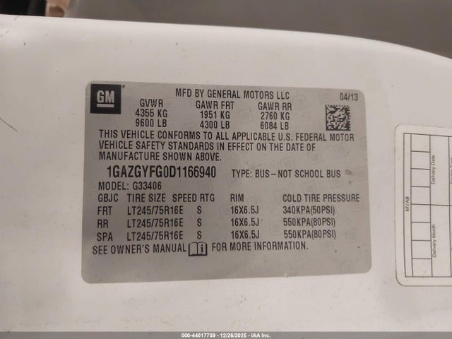 2013 CHEVROLET EXPRESS 3500 1GAZGYFG0D1166940 Photo 8