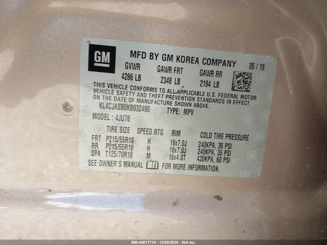 Buick Encore Fwd Preferred 2019 KL4CJASB0KB932490 Image 9