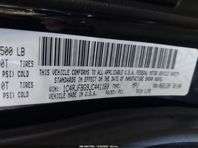 2018 JEEP GRAND CHEROKEE 1C4RJFBG9JC441160 Photo 8