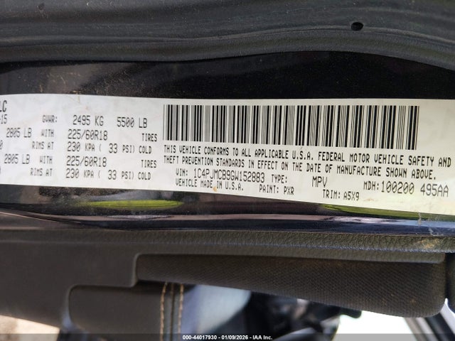 44017930 :رقم المزاد ، 1C4PJMCB9GW152883 vin ، 2016 Jeep Cherokee Altitude مزاد بيع