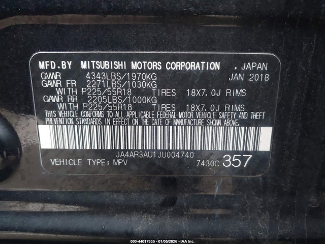 2018 MITSUBISHI OUTLANDER SPORT JA4AR3AU1JU004740 Photo 8